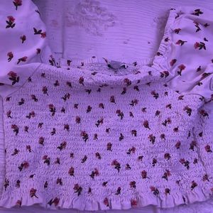 American eagle white floral top